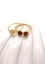 Bernstein Ring gold, Pixel No.2 mit hellem Bernstein – Bild 5