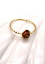 Bernstein Ring gold, Pixel No.2 in Cognac