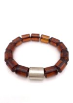 Bernstein Armband Silber