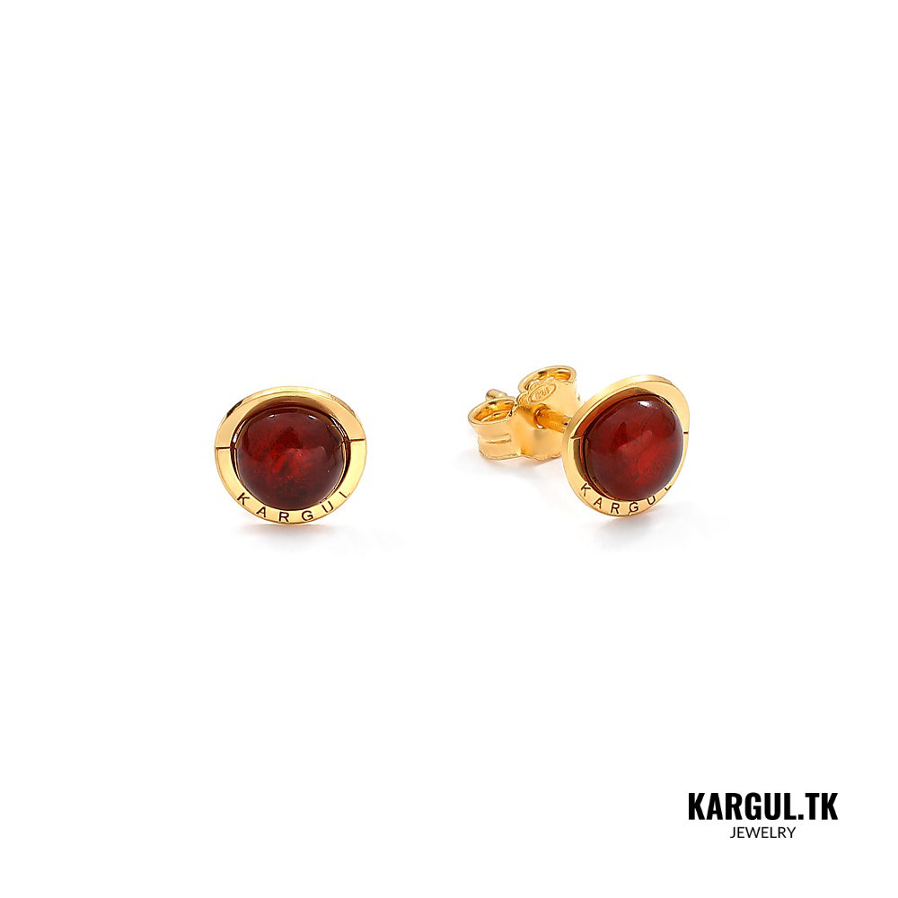 bs-1188 Ohrstecker Bernstein, Pixel No.1 in Cognac – Bild 7
