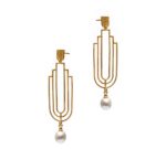 Art deco Ohrringe mit Perlen No.2 – Bild 3