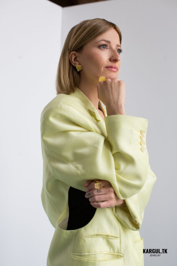 Bernsteinkette gold