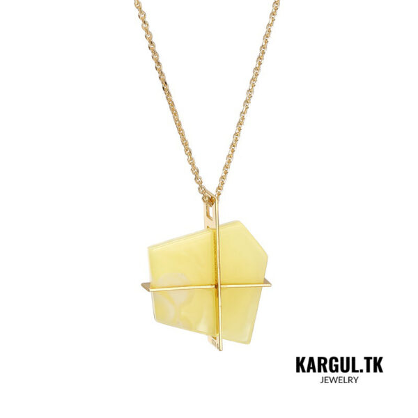 Bernsteinkette gold