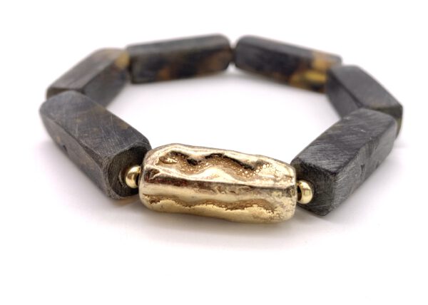 schwarzer Bernstein Armband