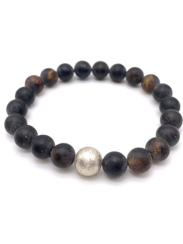 Bernstein Armband mit Silber – Bild 1