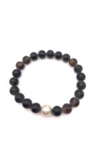Bernstein Armband mit Silber – Bild 3