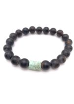 Bernstein Armband Chrysopras – Bild 2