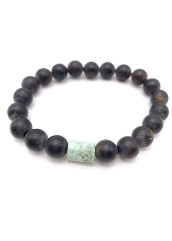 Bernstein Armband Chrysopras – Bild 2