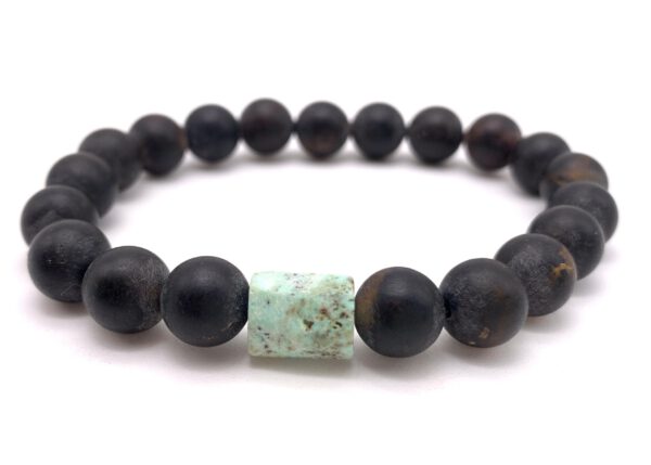 Bernstein Armband Chrysopras – Bild 1