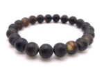 schwarzer Bernstein Armband Perlen – Bild 3