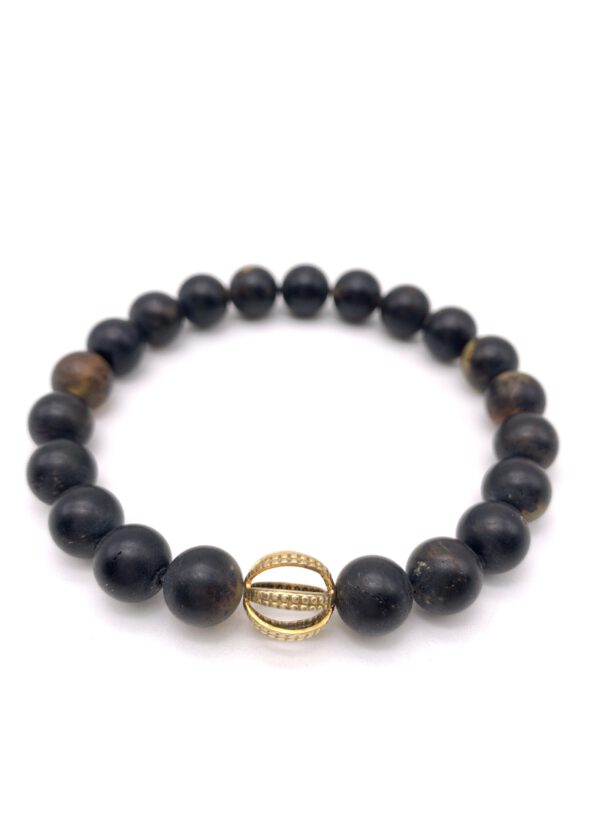 Bernstein Armband mit Gold – Bild 1