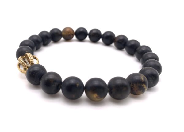 Bernstein Armband mit Gold – Bild 4