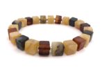 Bernstein Armband Würfel Farbmelange matt – Bild 3
