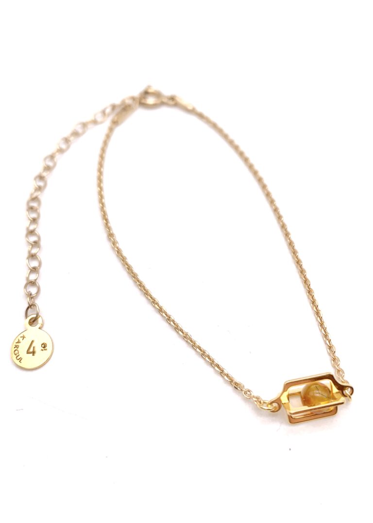 Bernstein Armband gold