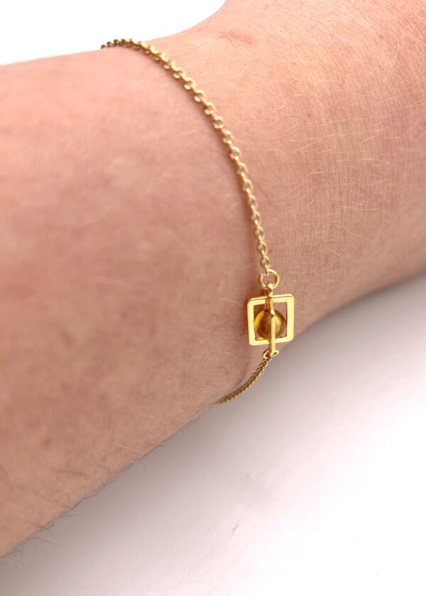 Bernstein Armband gold