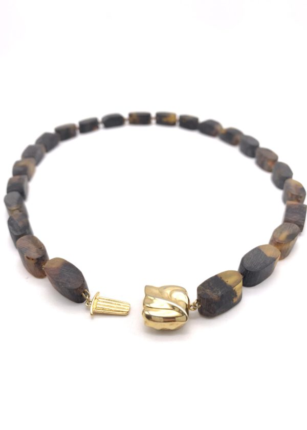 Bernsteinkette gold