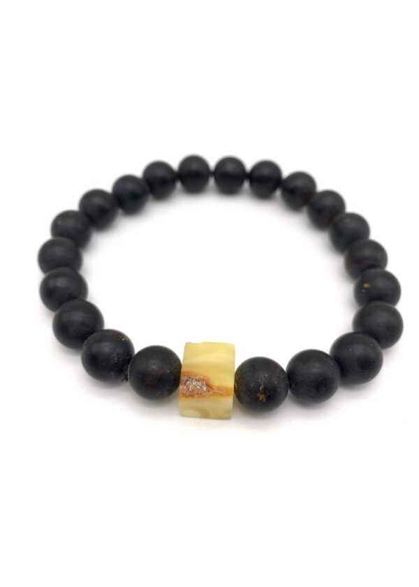 Schwarzer Bernstein Armband