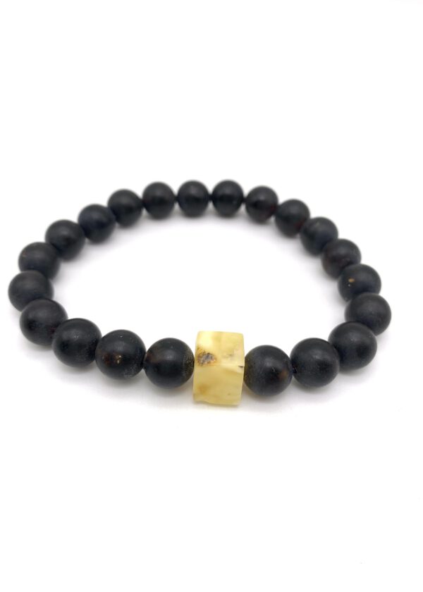 Schwarzer Bernstein Armband